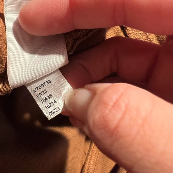 Loft Pintucked Frayed High Rise Kick Crop Jeans In Cocoa Powder Size 26 - Picture 11 of 11